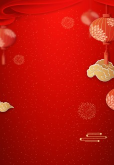 放假喜庆春节背景设计