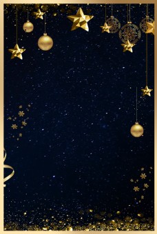 蓝色平安夜圣诞节背景素材