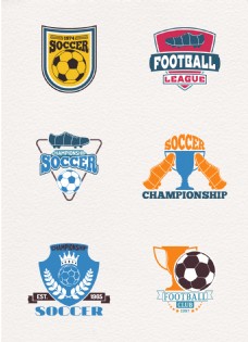 卡通足球运动标志设计