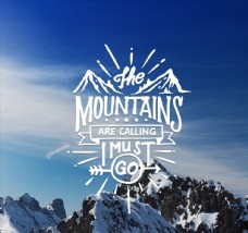 创意风景创意雪山风景海报矢量素材