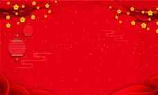 中国风新年红色背景