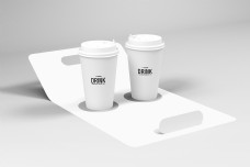咖啡杯咖啡品牌包装样机模板