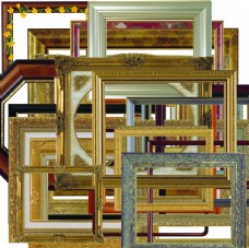 木材欧式镜框实木边框PSD分层素材