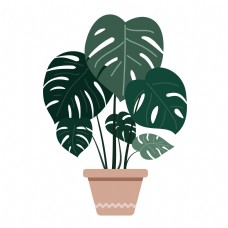 植物盆栽插画元素