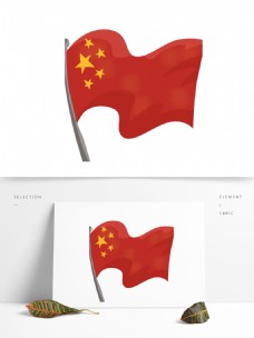 中国风设计卡通手绘五星红旗设计