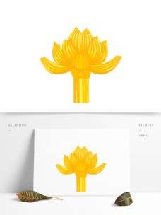澳门旗子标志图案莲花设计
