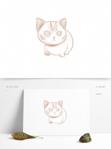 原创手绘可爱猫咪素材可商用