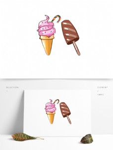 原创手绘卡通冰淇淋可商用