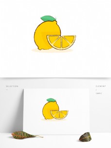 原创手绘卡通柠檬可商用