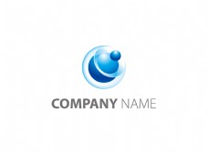 标志设计蓝色标志创意科技logo设计