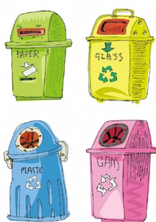 草图大师卡通垃圾箱