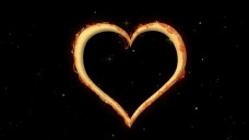 火星浪漫婚礼星光火焰燃烧的心形视频素材