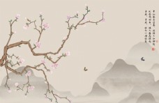 客厅无框画植物花鸟中国风中式传统装饰画