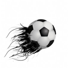 黑白时尚创意世界杯足球