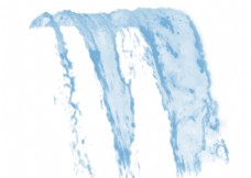 蓝色山水瀑布