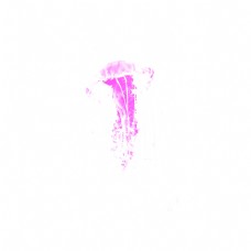 粉色透明水母绘画