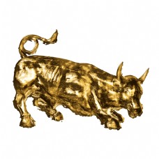 黄金元素金牛低头雕塑贴图