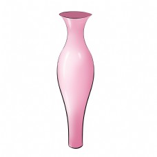 漂亮的粉色瓷瓶插画