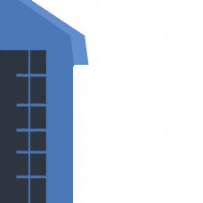 抽象卡通深蓝色楼房建筑物素材免费下载