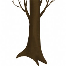 冬天的一棵光秃秃的树免抠图