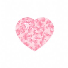粉色的红心手绘插画