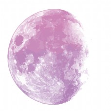 矢量图中秋节紫色月亮