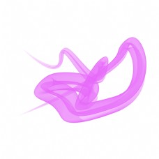 水彩紫色弯曲线条
