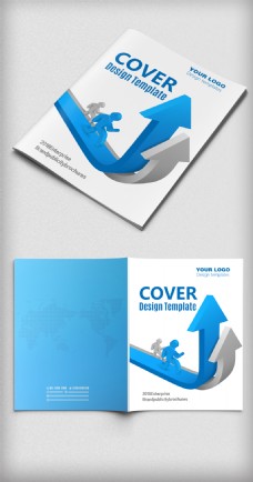 蓝色创意时尚通用企业宣传画册封面设计