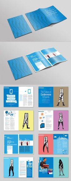 国外英文创意画册设计蓝色科技杂志下载