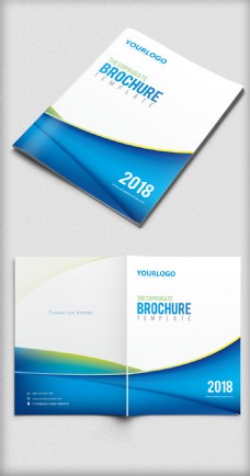 蓝色时尚大气企业画册封面设计