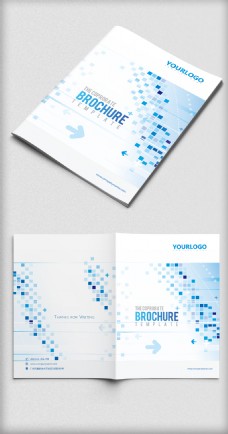金融文化蓝色时尚大气企业画册封面设计