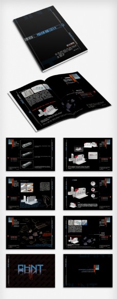 黑色电器排插产品画册设计