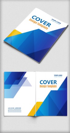 金融文化大气简洁蓝色企业画册封面设计