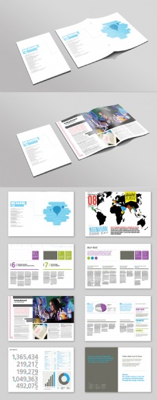 创意画册创意企业招商画册封面整套设计模板下载