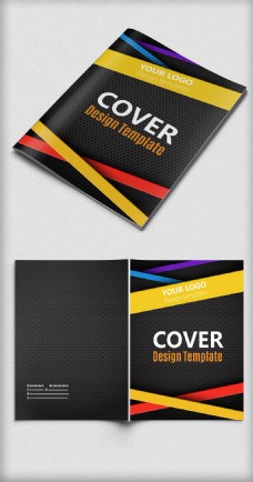 黑色简洁电子企业画册封面设计