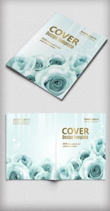 时尚玫瑰花企业宣传画册封面设计