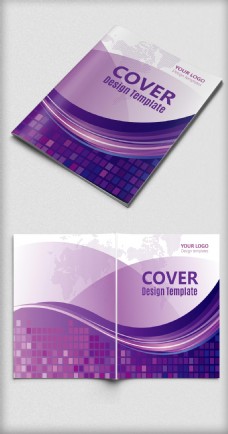 金融文化紫色宣传封面设计封面设计