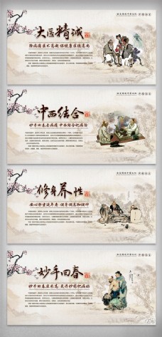 中国风传统中医文化宣传挂画