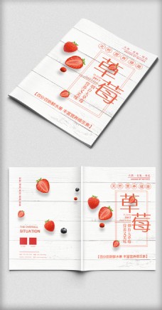 饮食水果健康饮食草莓水果画册封面