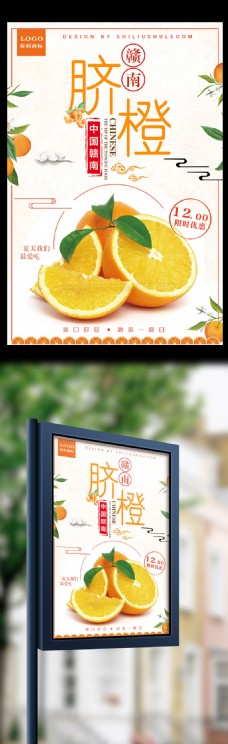创意设计赣南脐橙创意促销海报设计