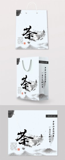 中国风古韵茶文化手提袋