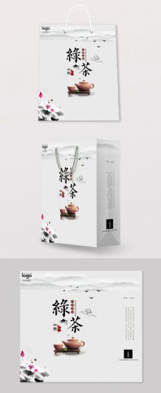 简约中国风茶手提袋设计