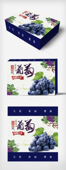 包装设计水果葡萄手提包装礼盒设计模板