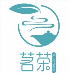 餐厅典雅文艺茗茶logo标志